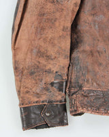 Vintage 1960s Shields Horsehide Leather Trucker Jacket - L