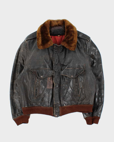 Vintage 50s Leather Flight Jacket - L