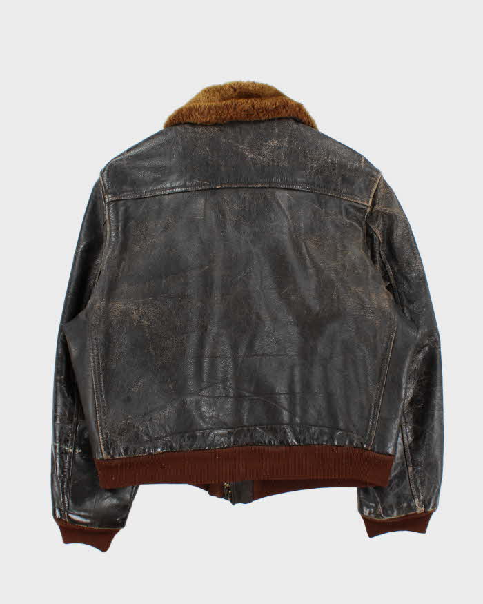Vintage 1950s Horsehide Leather G-1 Flight Jacket - L