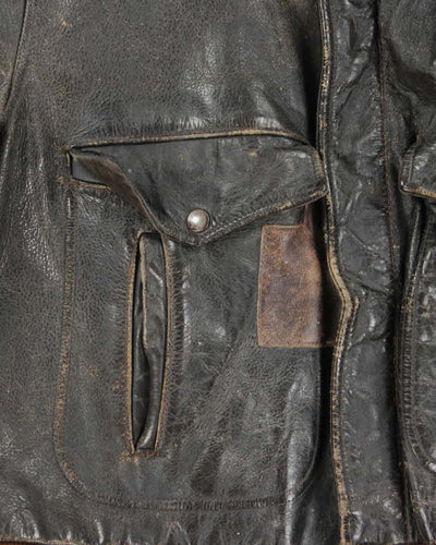 Vintage 50s Leather Flight Jacket - L