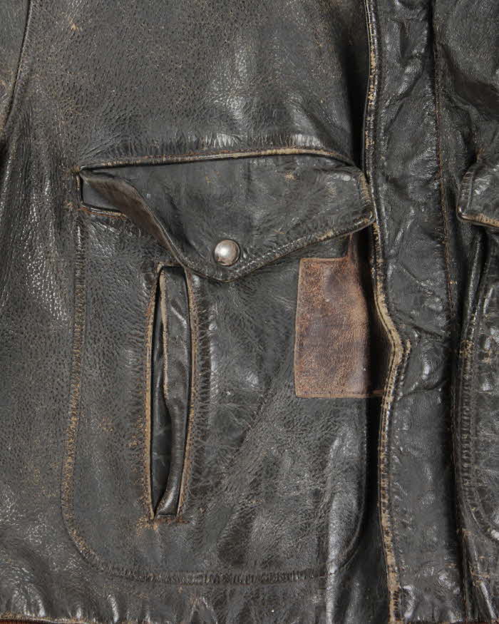 Vintage 50s Leather Flight Jacket - L