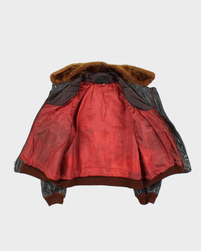 Vintage 50s Leather Flight Jacket - L