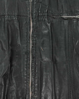 Vintage 1980s Sears Leather Cafe Racer Moto Biker Jacket - XL