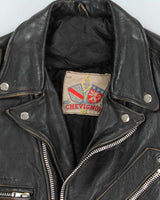 Vintage 1980s Chevignon Classic Leather Moto Biker Jacket - L