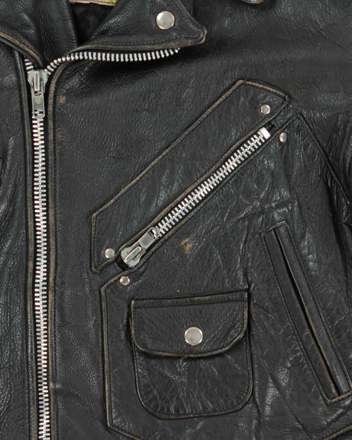 Vintage 1980s Chevignon Classic Leather Moto Biker Jacket - L