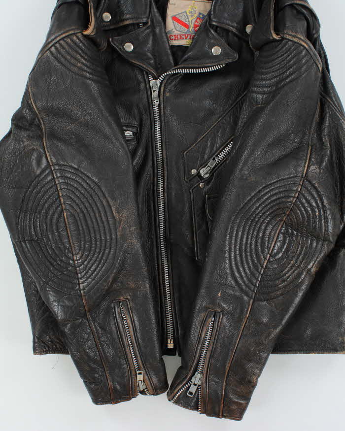 Vintage 1980s Chevignon Classic Leather Moto Biker Jacket - L