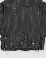 Vintage 1980s Chevignon Classic Leather Moto Biker Jacket - L