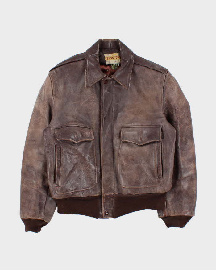 Vintage 40s/50s Penney's Leather Jacket - M
