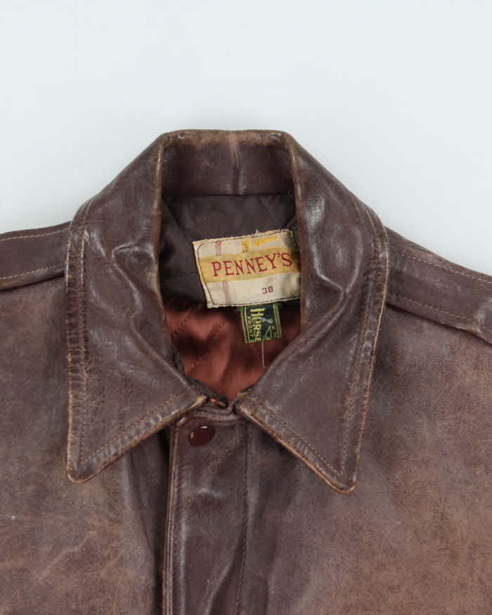 Vintage 40s/50s Penney's Leather Jacket - M