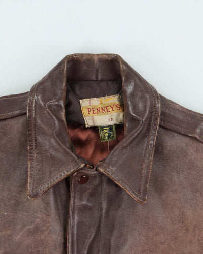 Vintage 40s/50s Penney's Leather Jacket - M