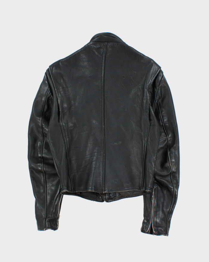 Vintage 1950s Ponyhide Belted Cafe Racer Leather Biker Jacket - M