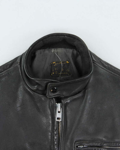 Vintage 70s Cafe Racer Leather Jacket - S