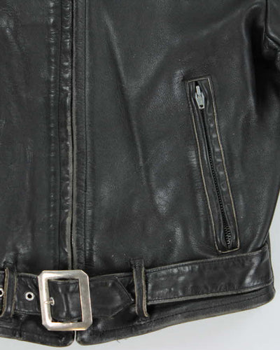 Vintage 70s Cafe Racer Leather Jacket - S