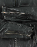 Vintage 1950s Ponyhide Belted Cafe Racer Leather Biker Jacket - M