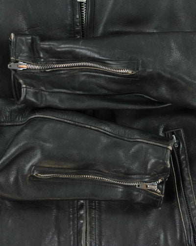 Vintage 70s Cafe Racer Leather Jacket - S