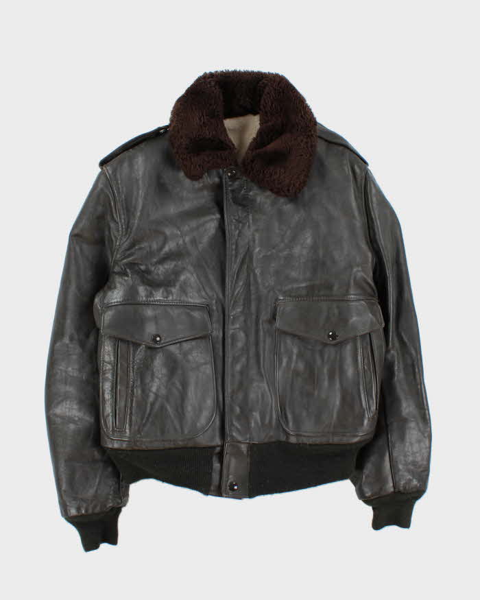 Vintage 1950s G-1 U.S Airforce Horsehide Leather Flight Bomber Jacket - L