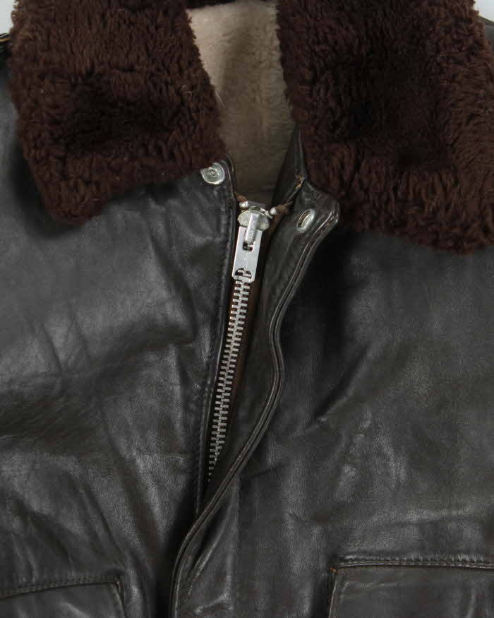 Vintage 1950s G-1 U.S Airforce Horsehide Leather Flight Bomber Jacket - L