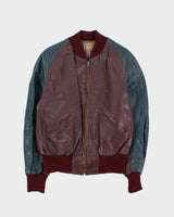 Vintage 1960s Victoria Sportswear Horsehide Leather Varisty Jacket - M