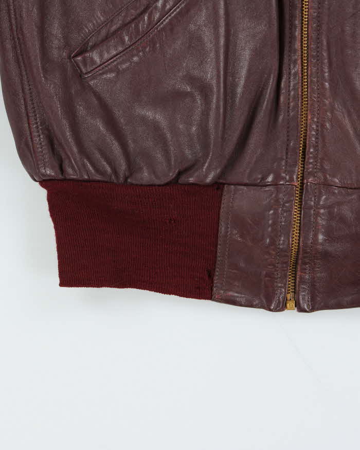 Vintage 1960s Victoria Sportswear Horsehide Leather Varisty Jacket - M