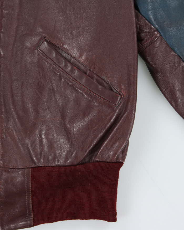 Vintage 1960s Victoria Sportswear Horsehide Leather Varisty Jacket - M