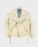 Vintage 1960s U.S Bespoke Tailor-Made Classic Leather Biker Jacket - M