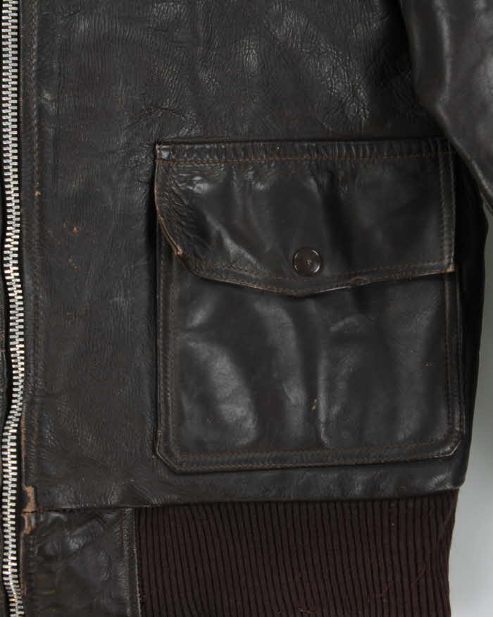 Vintage 60s Brimaco Aero Flying Leather Jacket - L