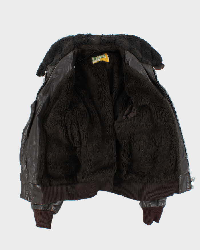 Vintage 60s Brimaco Aero Flying Leather Jacket - L