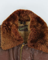 Vintage 1960s The Lambliner Shearling Leather Biker Jacket - M