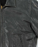 Vintage 1950s Sears Oakbrook Leather Steerhide Biker Jacket - L