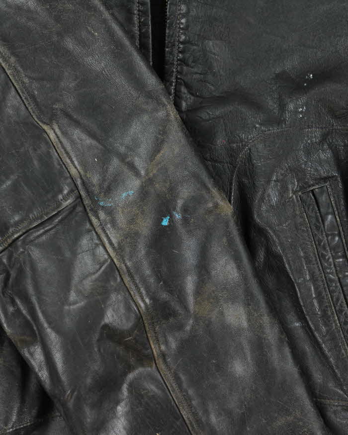 Vintage 1950s Sears Oakbrook Leather Steerhide Biker Jacket - L