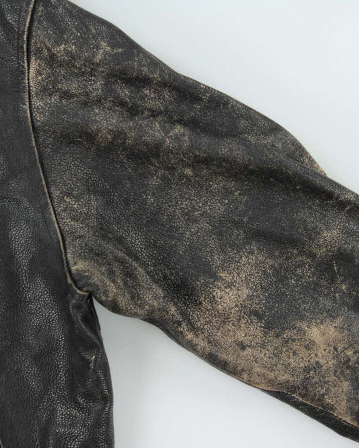 Vintage 80s Rugby Leather Jacket - L