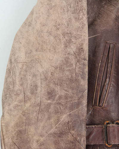 Vintage 50s/60s Long Leather Jacket - XL