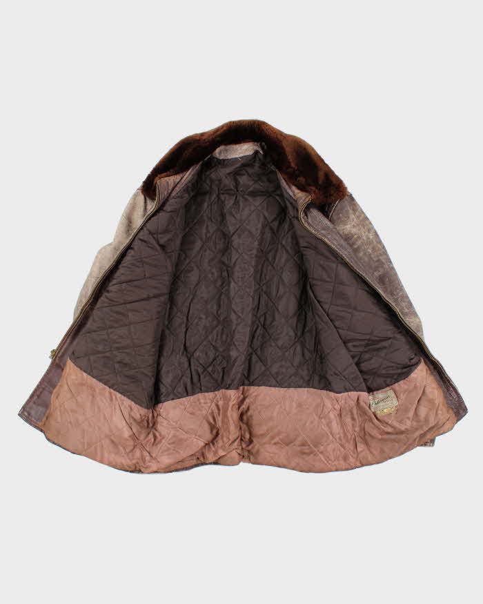 Vintage 50s/60s Long Leather Jacket - XL