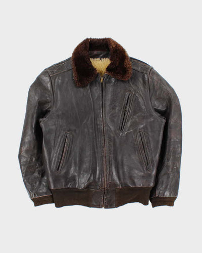 Vintage 50s/60s Leather Bomber Jacket - M