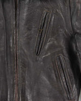 Vintage 1940s California Montgomery Ward Horsehide Leather G-1 Shearling Flight Jacket - M