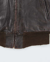 Vintage 1940s California Montgomery Ward Horsehide Leather G-1 Shearling Flight Jacket - M