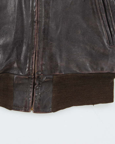 Vintage 50s/60s Leather Bomber Jacket - M
