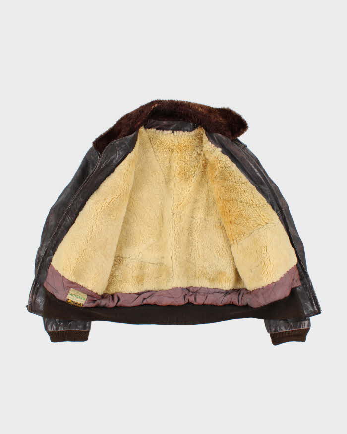 Vintage 50s/60s Leather Bomber Jacket - M