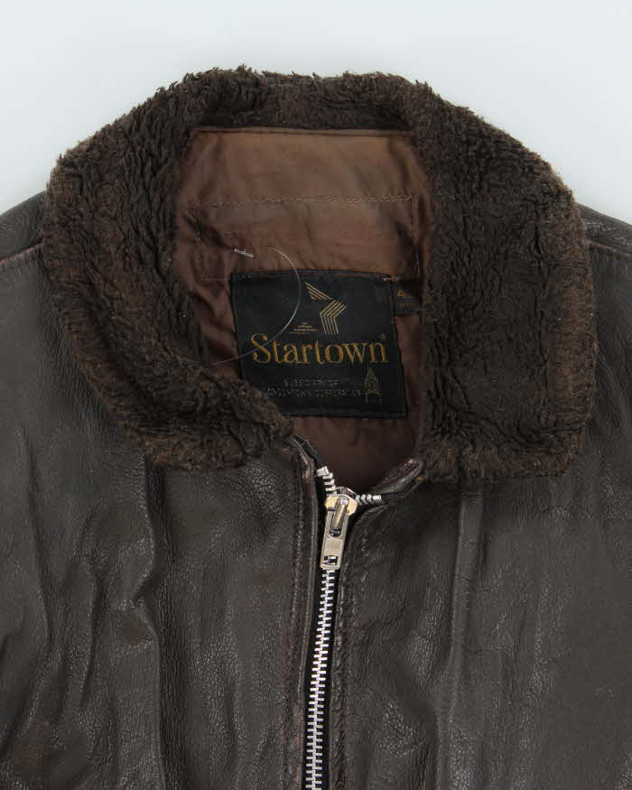 Vintage 1970s Startown London G-1 Leather Flight Jacket - L