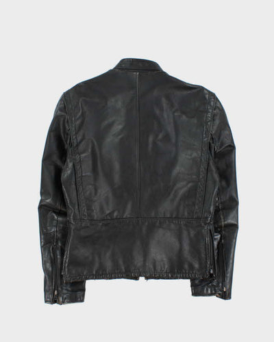 Vintage Cafe Racer Leather Jacket - S