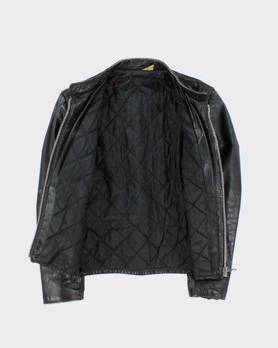 Vintage Cafe Racer Leather Jacket - S