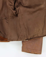 Vintage 1940s Two-Tone Fringe Leather Western Jacket - L