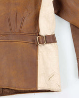 Vintage 1940s Two-Tone Fringe Leather Western Jacket - L