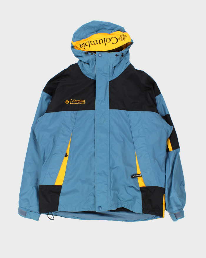 Vintage 1990s Columbia Dual Layer Fleece Lined Hooded Jacket - L