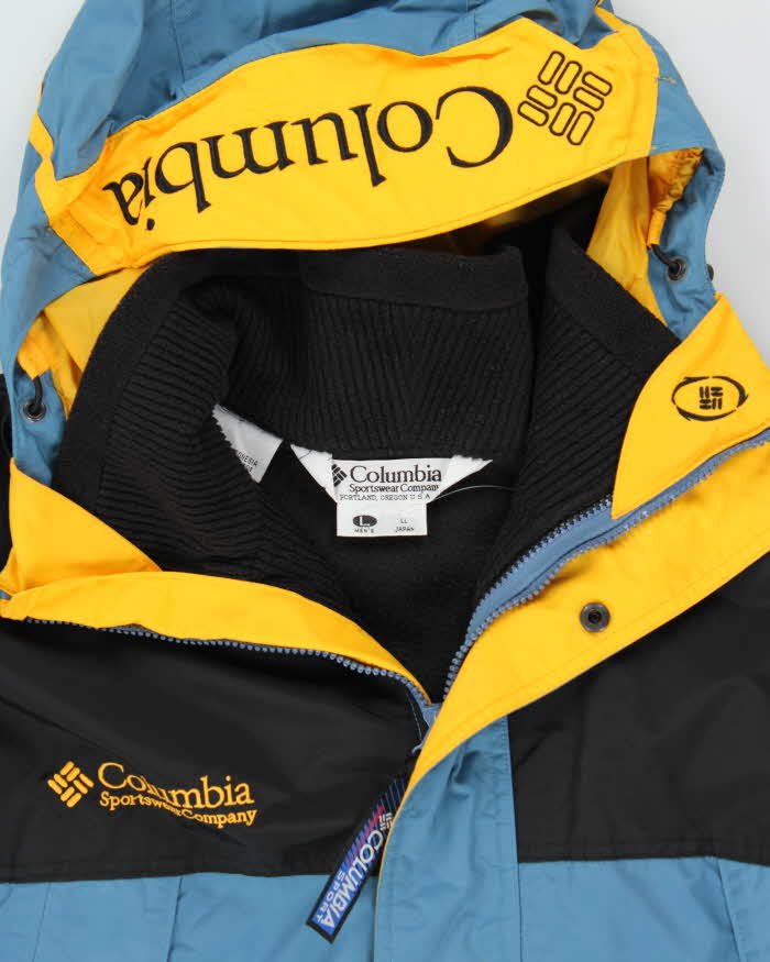 Vintage 1990s Columbia Dual Layer Fleece Lined Hooded Jacket - L