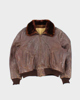 Vintage 1960s Horsehide Leather A-2 Flight Jacket - L