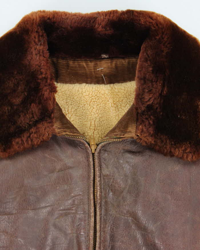 Vintage 60s Leather Flight  Jacket - L