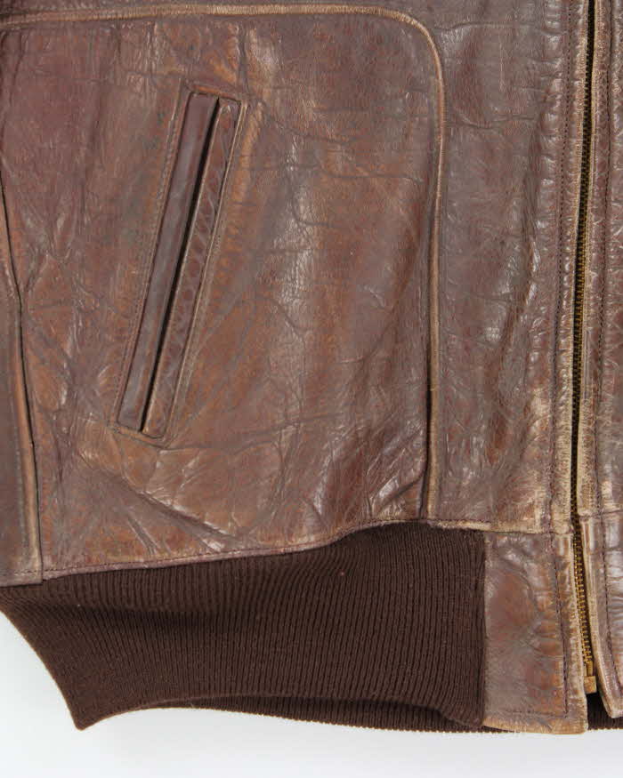 Vintage 1960s Horsehide Leather A-2 Flight Jacket - L