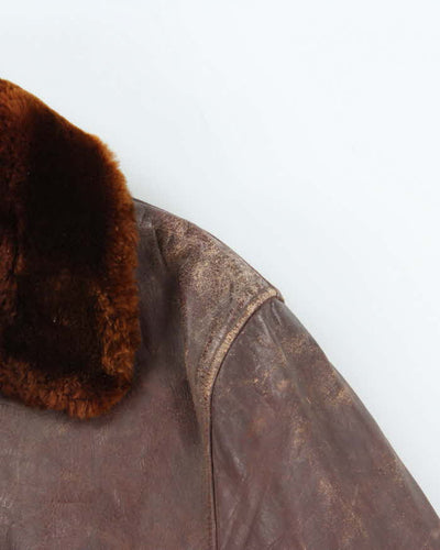 Vintage 60s Leather Flight  Jacket - L