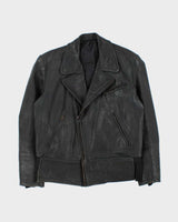 Vintage 1960s Leather Steerhide Classic Biker Jacket - M